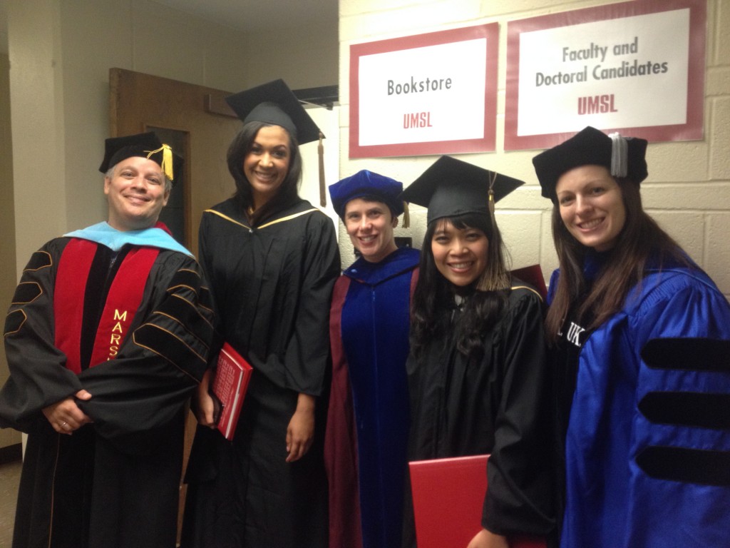 Faculty and students at May 2014 Commencement