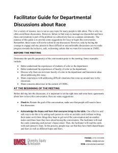 Facilitator Guide for Departmental Discussions about Race (PDF)