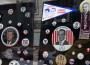 The history of presidential elections in the U.S. is captured with buttons, cartoons, ribbons and assorted political ephemera in the current exhibit, "Presidents and Politics" at the St. Louis Mercantile Library. The exhibit is free and open to the public through Jan. 27. (photo by August Jennewein)