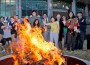 UMSL bonfire at sculpture unveil UMSL bonfire at sculpture unveil
