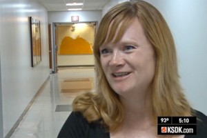 UMSL criminology student Rachel Thompson talks to KSDK (Channel 5 