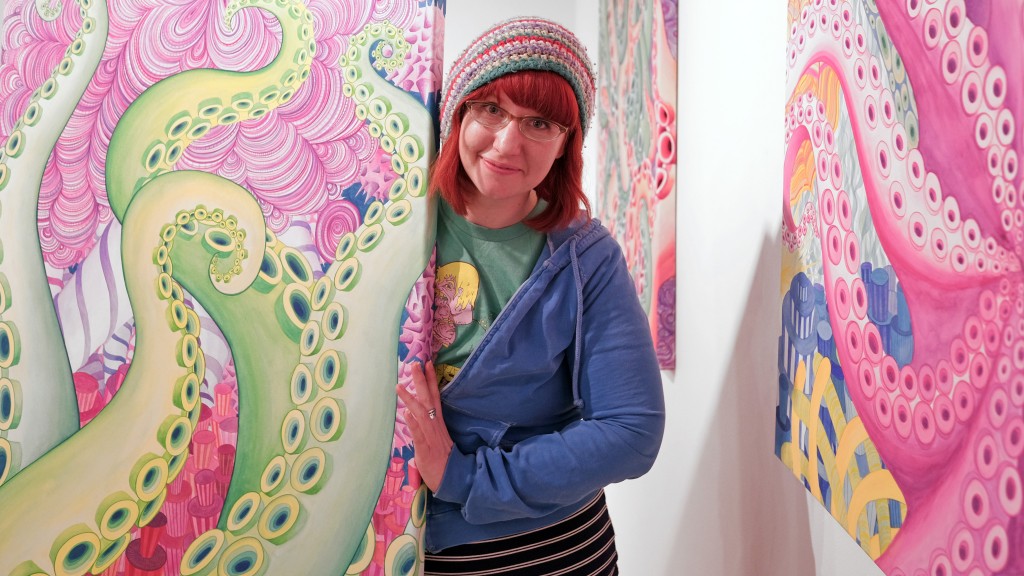 UMSL alumna Caitlin Funston's show Aqeous will be at Gallery Visio until March 11. (Photo by August Jennewein.)