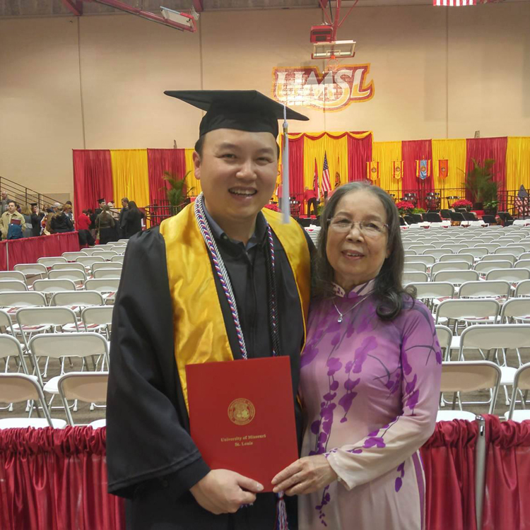 Tam Nguyen at his UMSL graduation