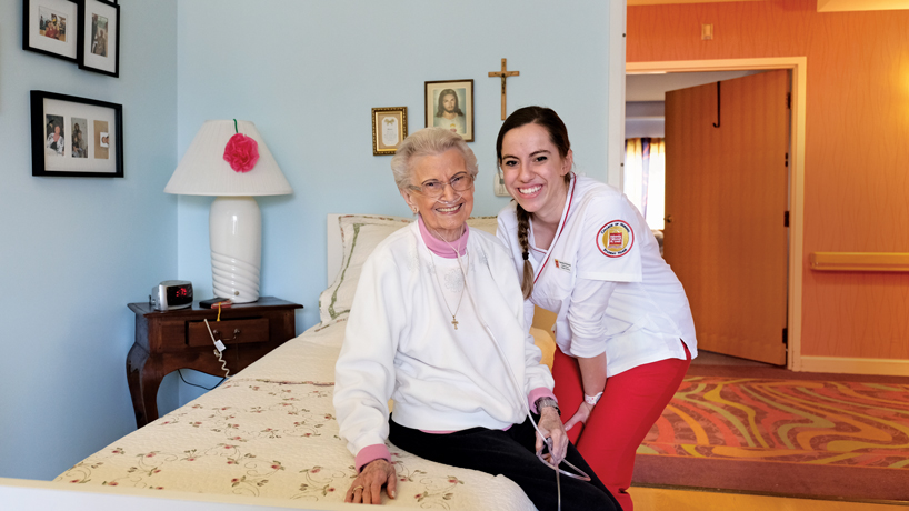 Elderly Needing Care Students Gaining Experience College Of