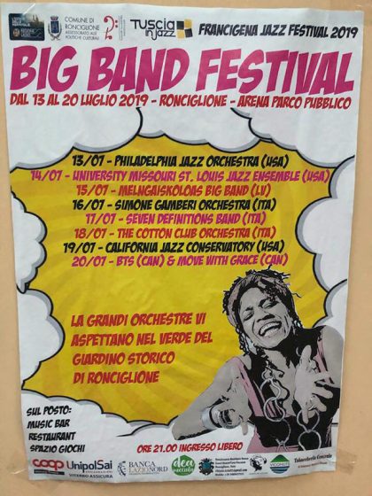 The group's last stop was the Big Band Festival in Ronciglione, Italy.