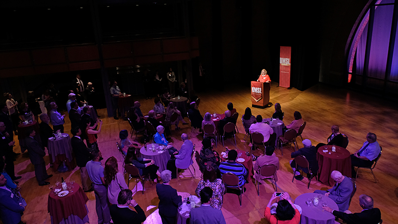 Alumni, students and staff gathered in the Lee Theater at the Touhill Performing Arts Center to celebrate 25 years of excellent engineering education last Thursday. (Photos by August Jennewein)