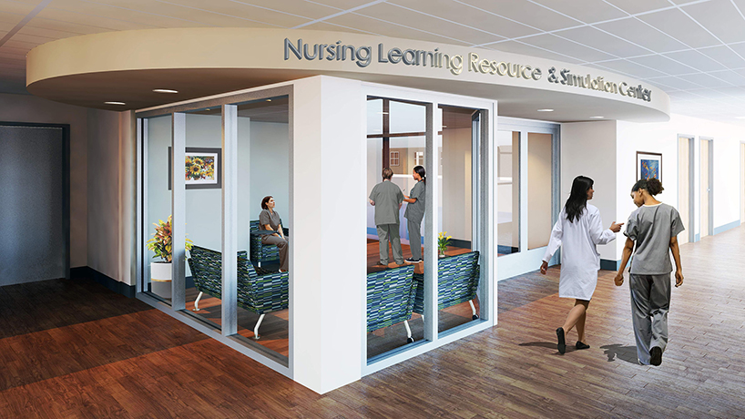 Lobby of the Nursing Learning Resource and Simulation Center