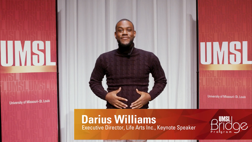 LIFE Arts Inc. Executive Director Darius Williams delivers keynote address
