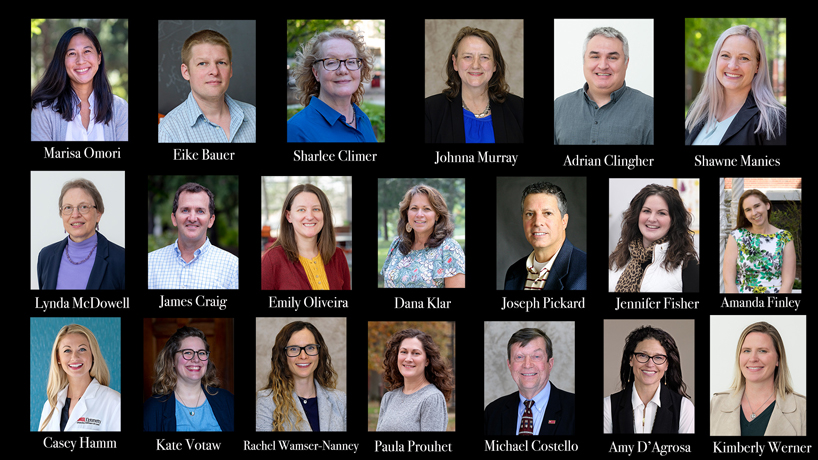 Twenty faculty members have earned promotions beginning in the 2022-23 academic year