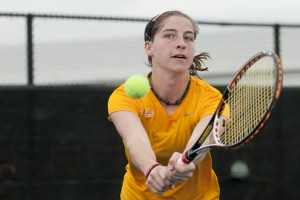 Danielle Henkel, junior on UMSL women's tennis team