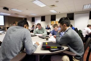 Students studying