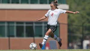 Liz Drennan, sophomore forward on the UMSL women's soccer team