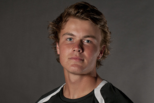 Tim McLarty, a sophomore on the UMSL men's tennis team