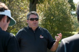 Troy Halterman, head coach of the UMSL men's golf team