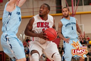 Femi John, a player on the UMSL men's basketball team