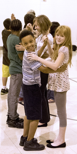 Dancing fifth-graders at Buder Elementary School in south St. Louis