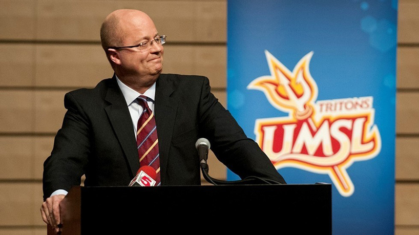 Bob Sundvold, head coach of the UMSL men's basketball team