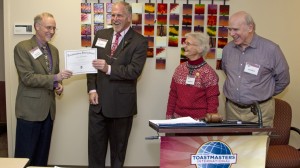 Presentation of the Triton Toastmasters charter at UMSL