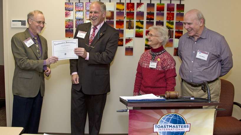 UMSL’s chief marketing officer earns rare Distinguished Toastmaster distinction