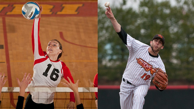 UMSL seniors Chelsea Burkle and Zach Standefer