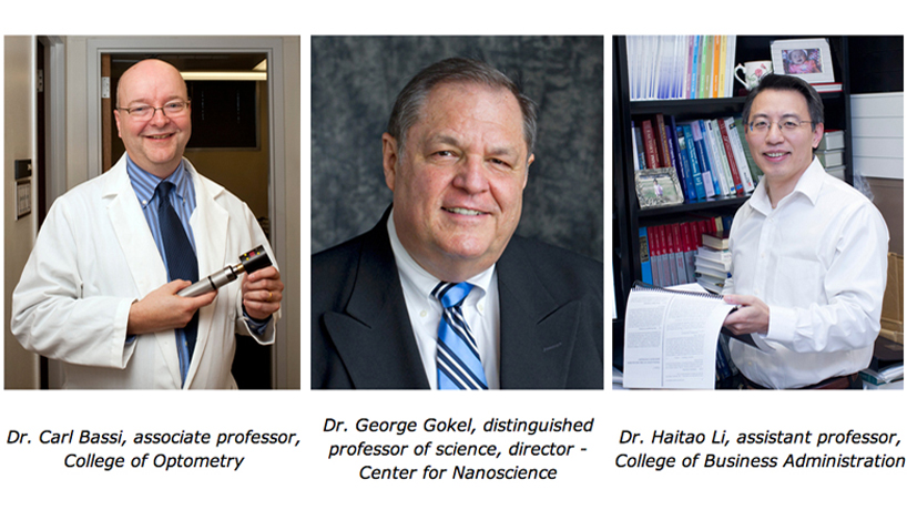 UMSL scientists Carl Bassi, George Gokel and Haitao Li