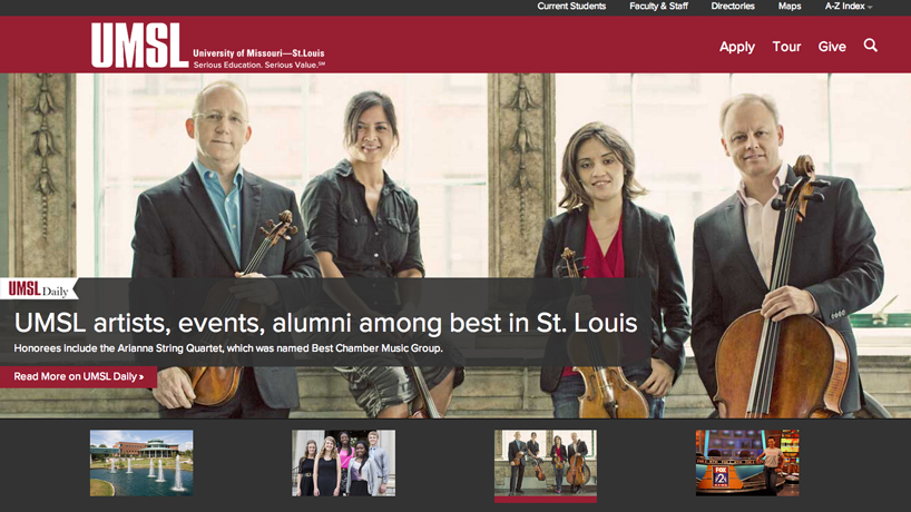 Check out the new UMSL website