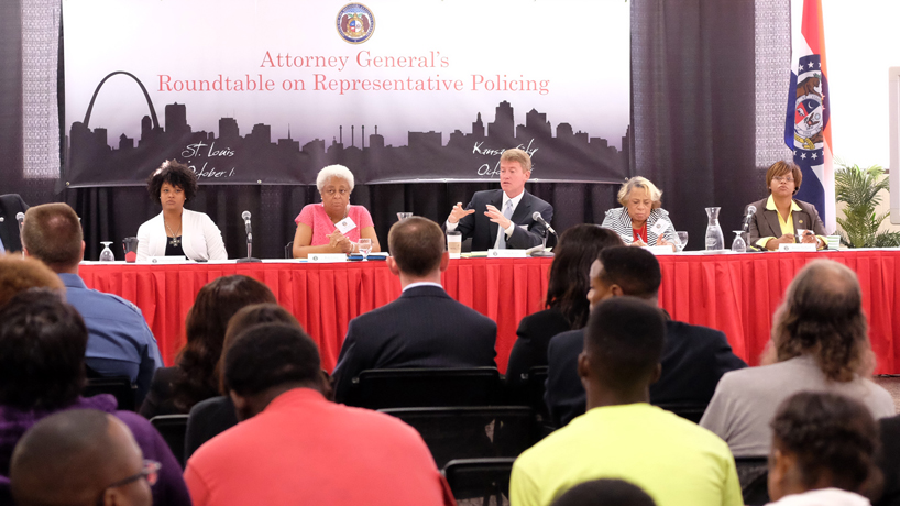 Representative policing roundtable at UMSL