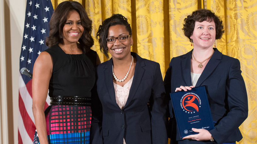 Michelle Obama honors museum studies alumna