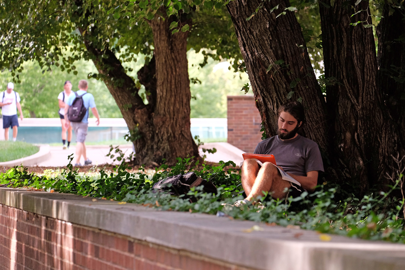 UMSL student Robert Perks in the Quad