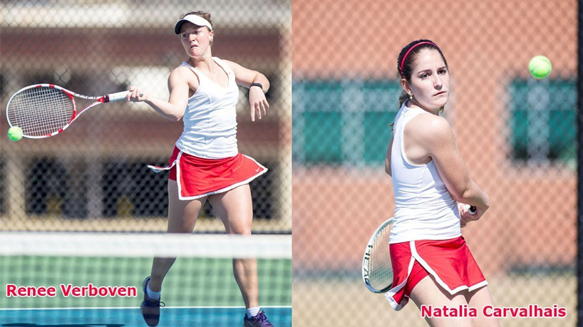 UMSL students Renee Verboven and Natalia Carvalhais