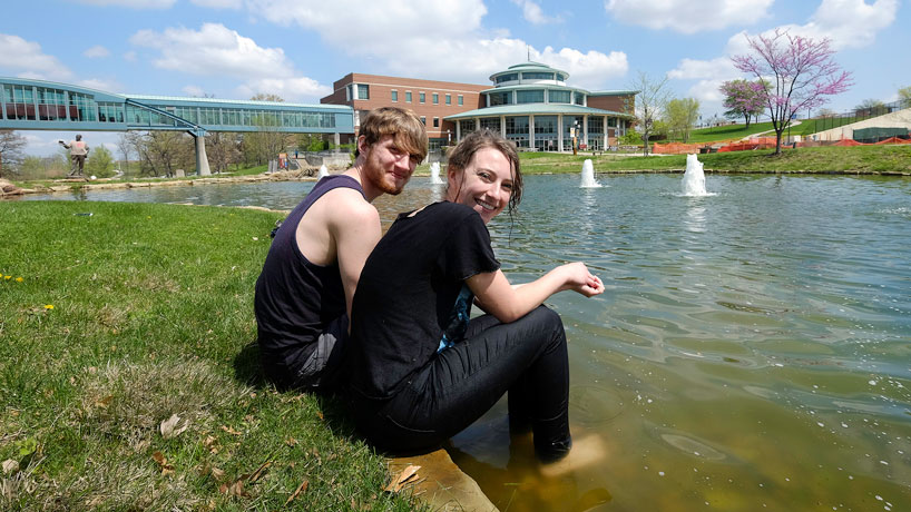 Eye on UMSL: Feet in pond