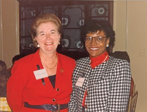 Blanche Touhill (left) and Marguerite Ross Barnett