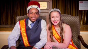 Physical education major Braxton Perry (left) and nursing major Riann Rikard were elected UMSL's 2016 Homecoming King and Queen. (Photos by Rebecca Barr)