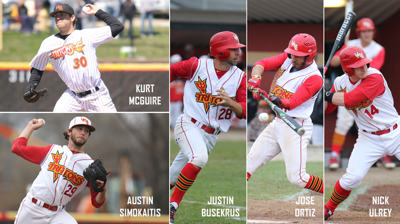 Five baseball players named All-GLVC, McGuire and Simokaitis on First Team