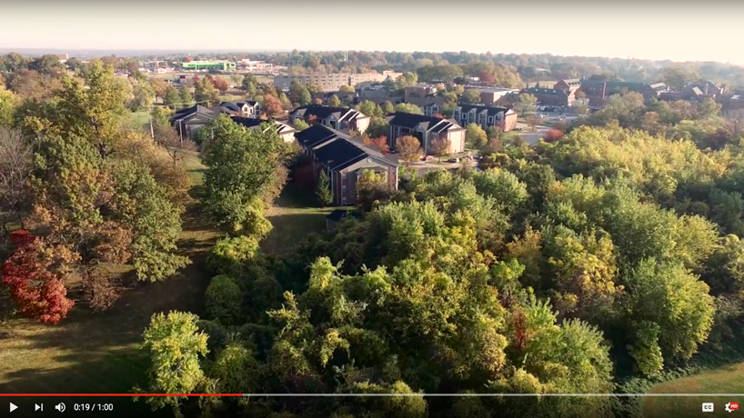 aerial image of UMSL campus