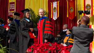 UMSL commencement handshake