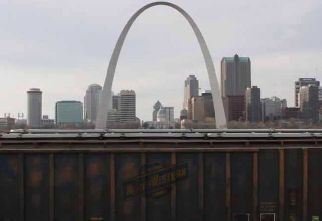 Gateway Arch image from "The First Secret City"
