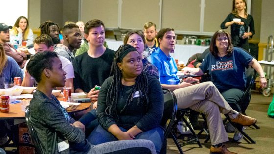 Debate watching party at MSC