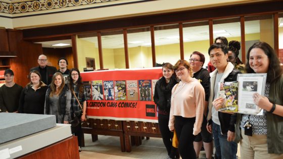 Comics class at Missouri History Museum library