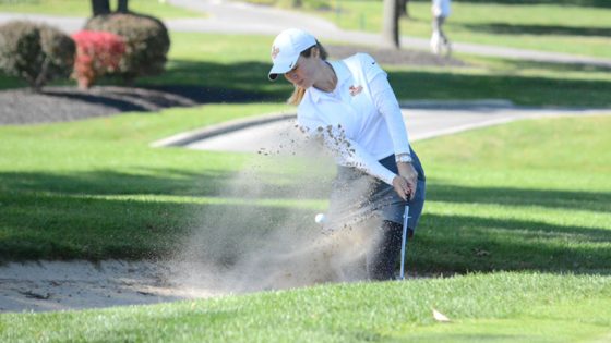 Maxi Roth hits out of a sand trap.