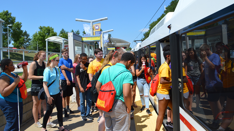 New students set out on transit-powered quest around St. Louis