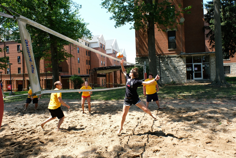 Sand volleyball fun at UMSL
