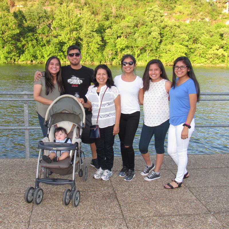 Kim Castizo with her family