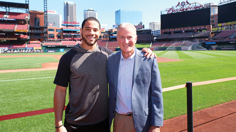 See the ball, hit the ball: Optometrist Ed Bennett treats Cardinals outfielder Tommy Pham