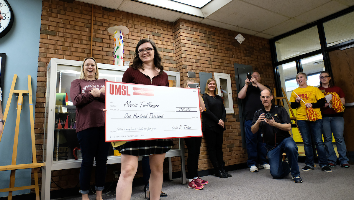 KMOV catches UMSL admissions team surprising future Opportunity Scholars