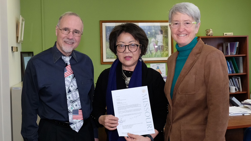 Kim Song receives UM System President’s Award for Intercampus Collaboration