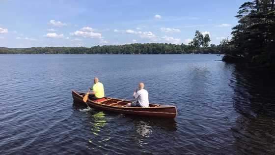 Porter Swartz and his father tested out the results of their hard work two weeks before the start of fall semester. (Photo courtesy of Porter Swartz)