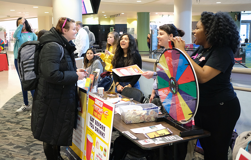 Approximately 300 undergraduates and 50 organizations attended the expo on Wednesday (Photo by August Jennewein).