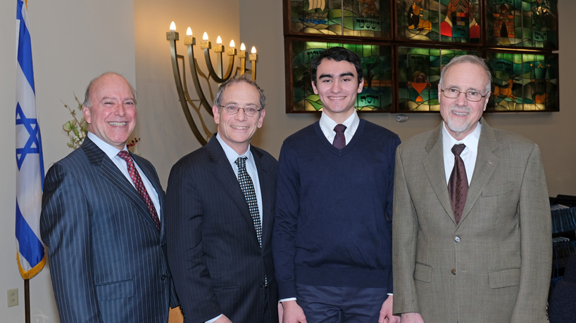 Jay Umansky, Rabbi Ze've Smason, Joshua John, Chancellor Tom George
