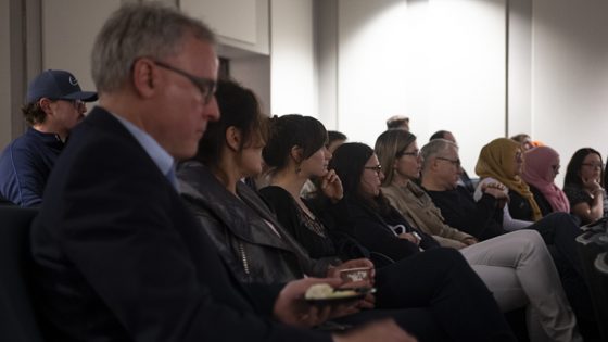 Almost every seat was filled in Gallery 210 for Friday's finale of the inaugural Bosnian Film Festival. (Photos by Jessica Rogen)